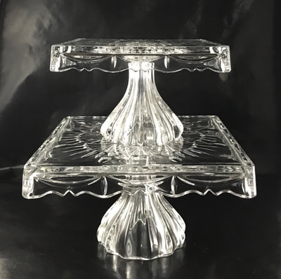 Square Crystal Cake STAND RENTALS
